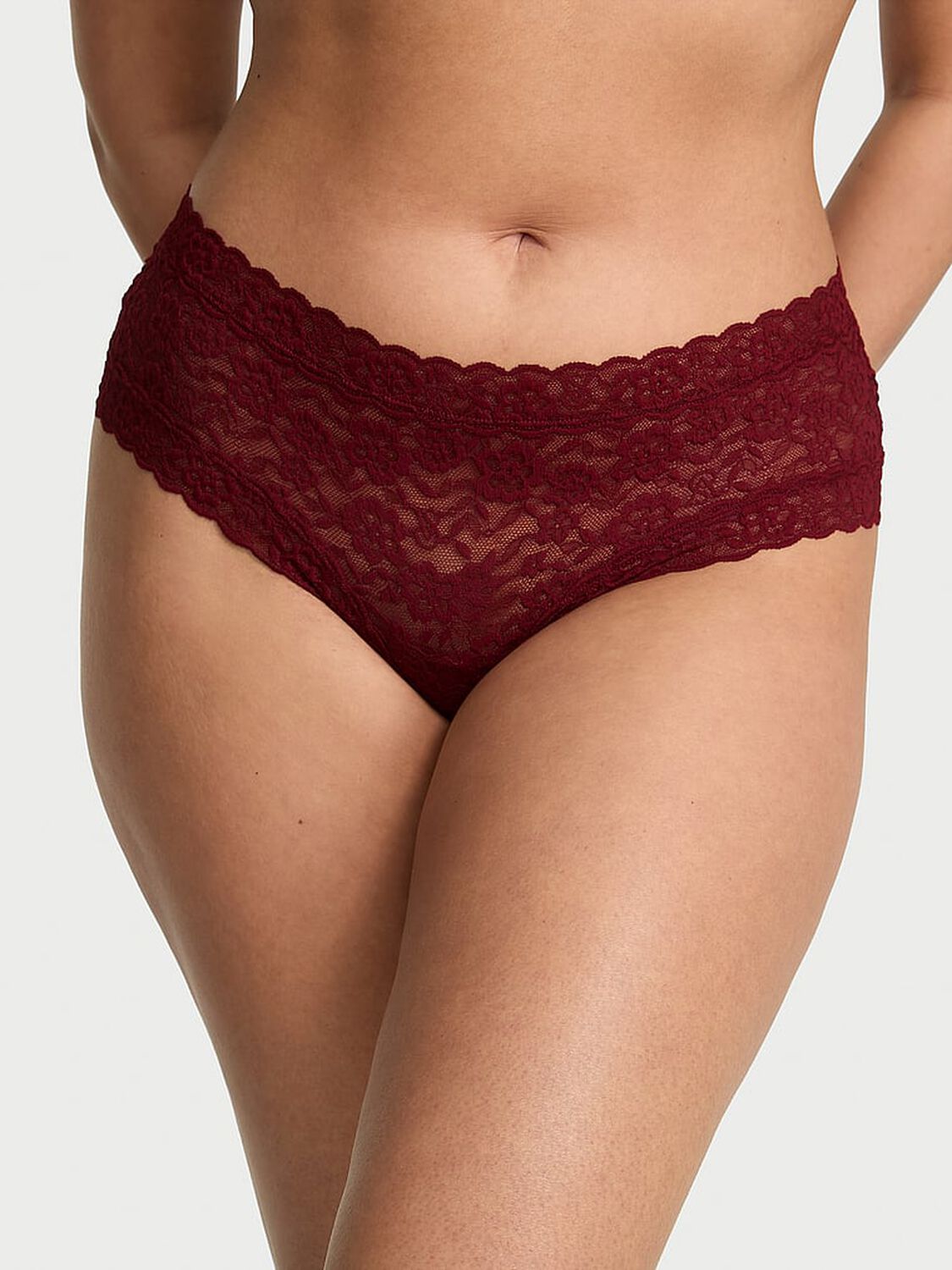 vs The Lacie Lace Cheeky Panty Sangria Red 1 of 3 