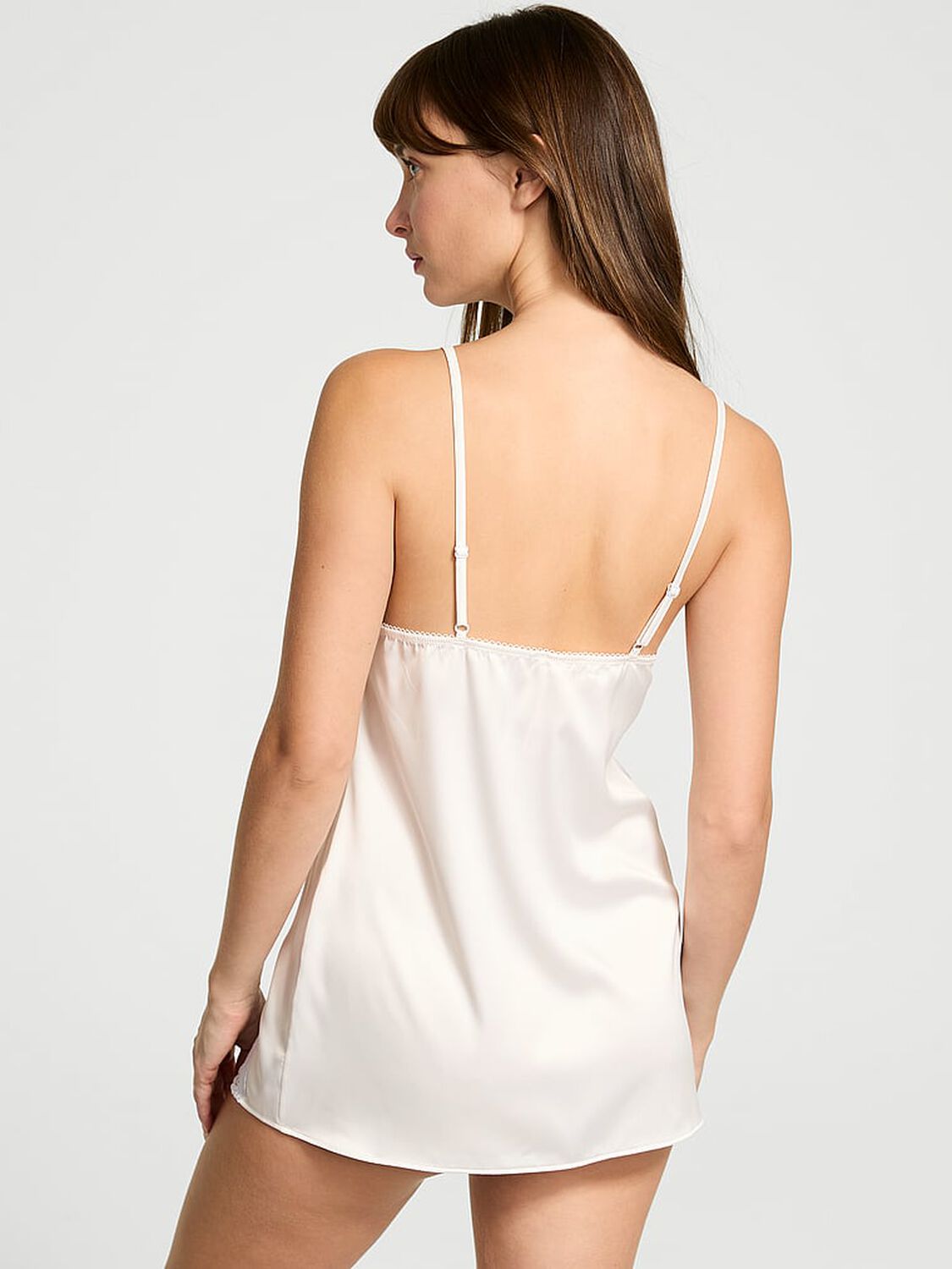 vs Victoria's Secret Tease Satin Lace-Trim Mini Slip 2 of 4 