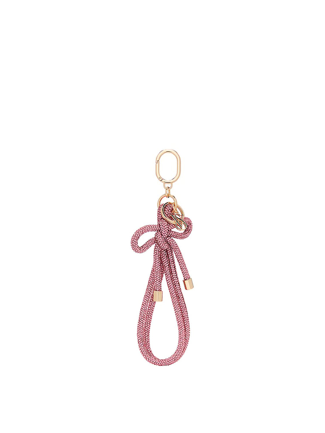 vs Victoria's Secret Knotted Shine Wristlet Strap Keychain Blush 1 of 3 