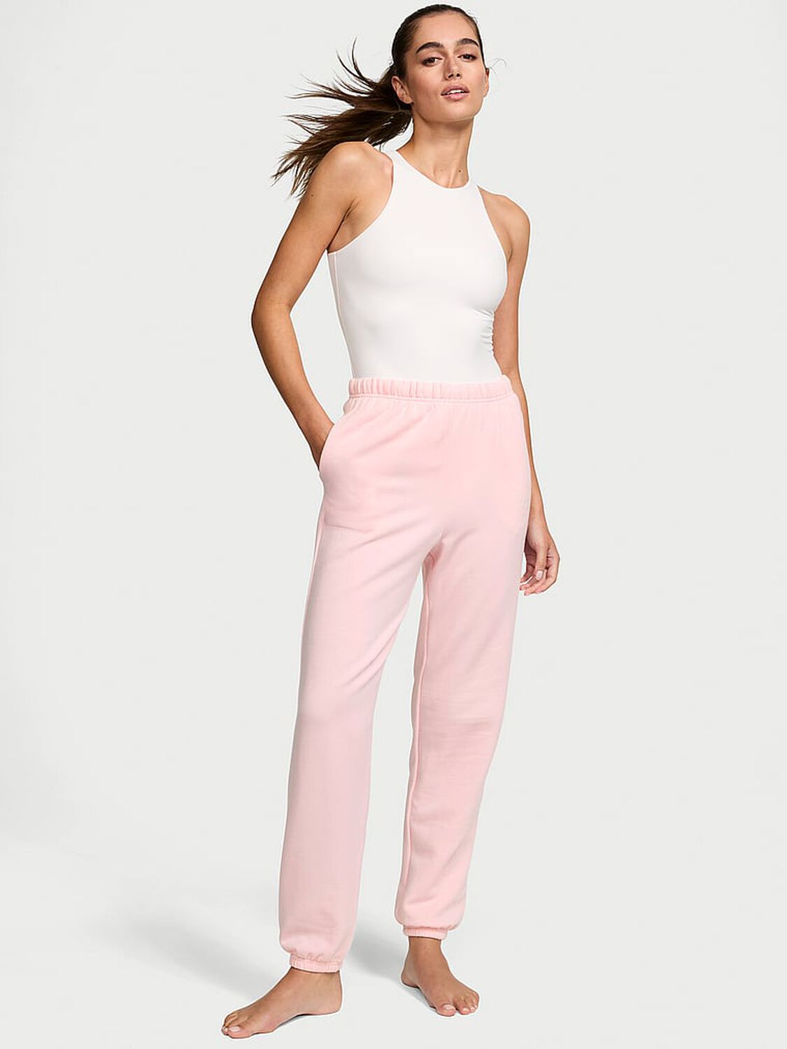 vs Victoria's Secret Brushed Modal Fleece Jogger 1 of 3 