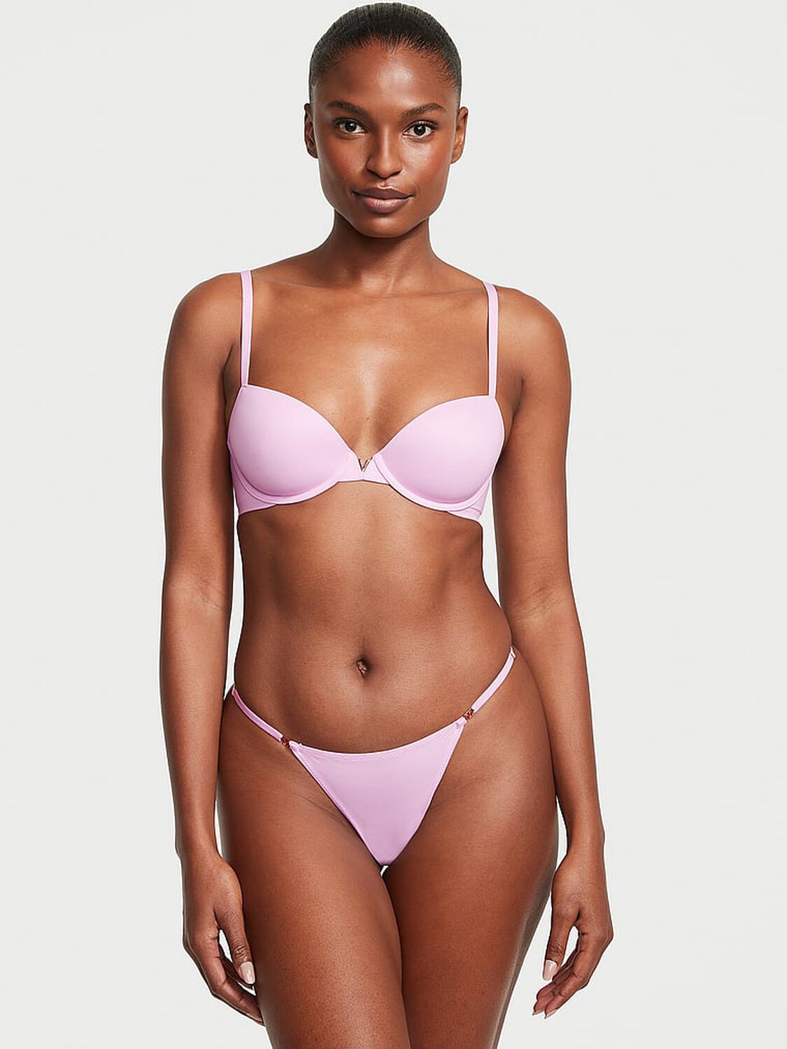 vs Love Cloud Adjustable String Thong Panty Violet Sugar 4 of 4 