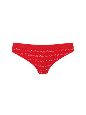 Logo Cotton Thong Panty