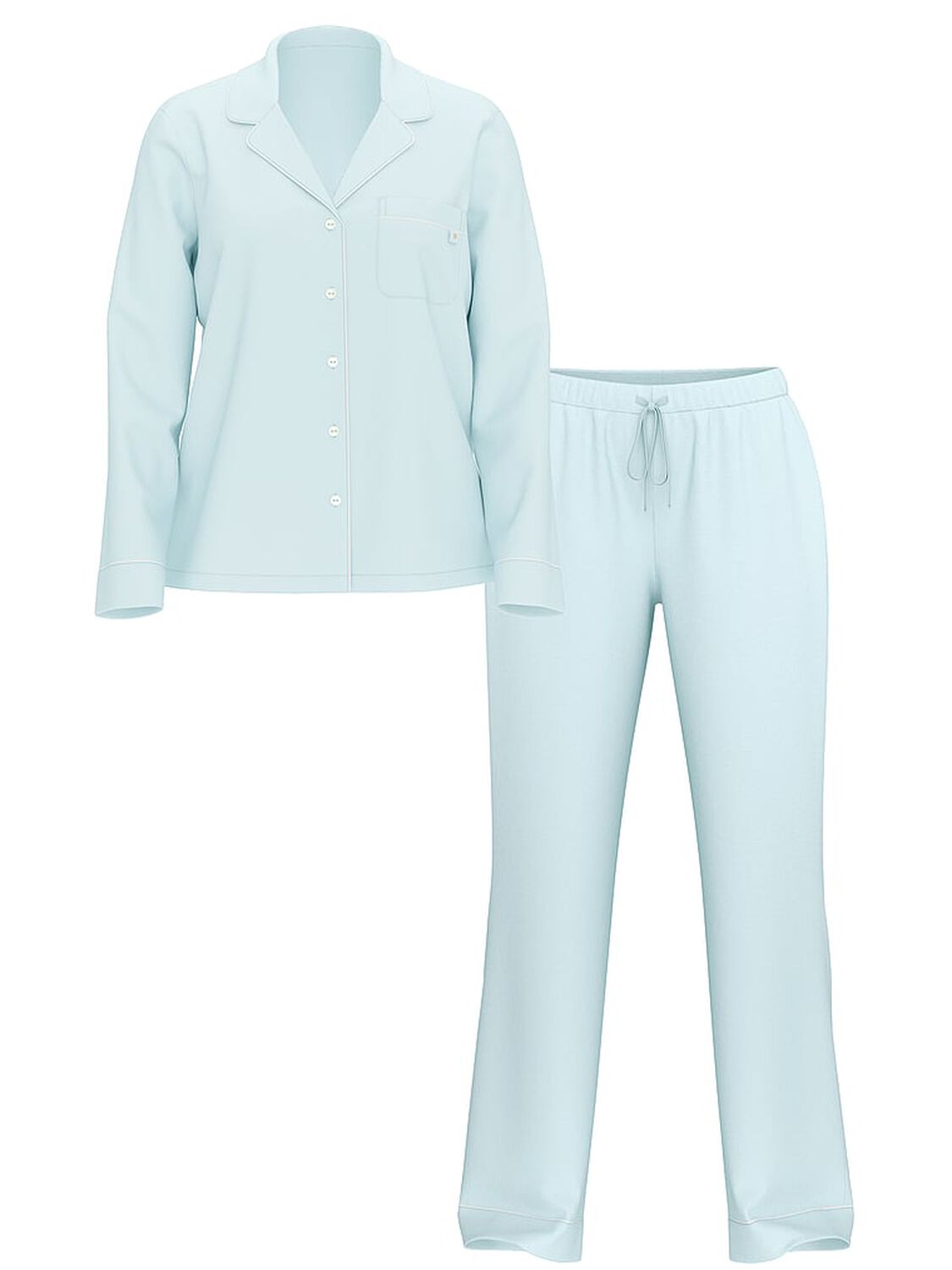 vs Victoria's Secret Modal Soft Long Pajama Set Tradewind 3 of 3 