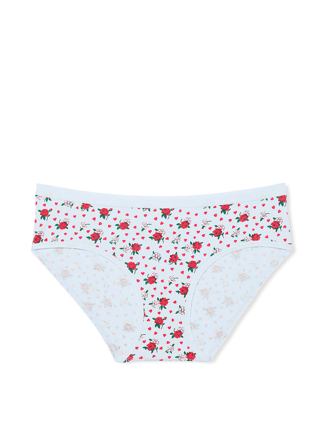 vs Victoria's Secret Stretch Cotton Hiphugger Panty Light Blue Roses 3 of 3 