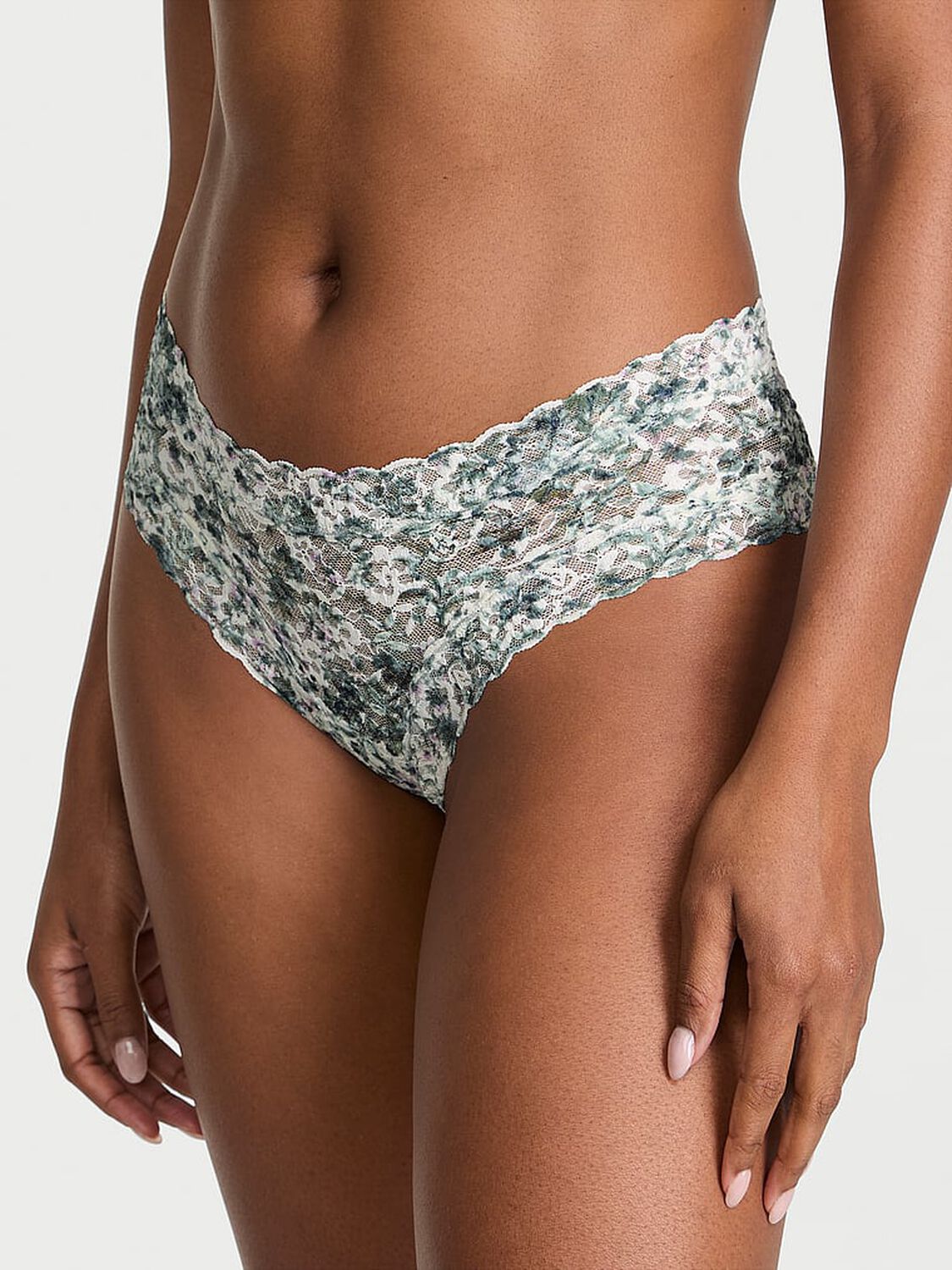 vs The Lacie Blossom Lace Cheeky Panty White Summer Floral 1 of 3 