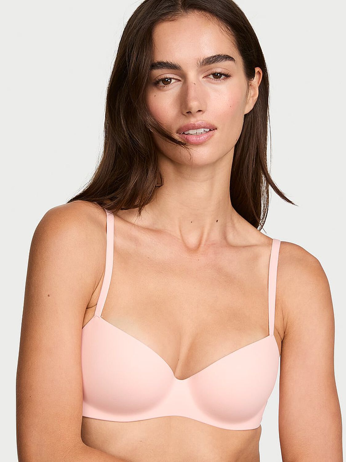 vs Body By Victoria FlexFactor Lightly Lined Balconette Bra Purest Pink 1 of 3 