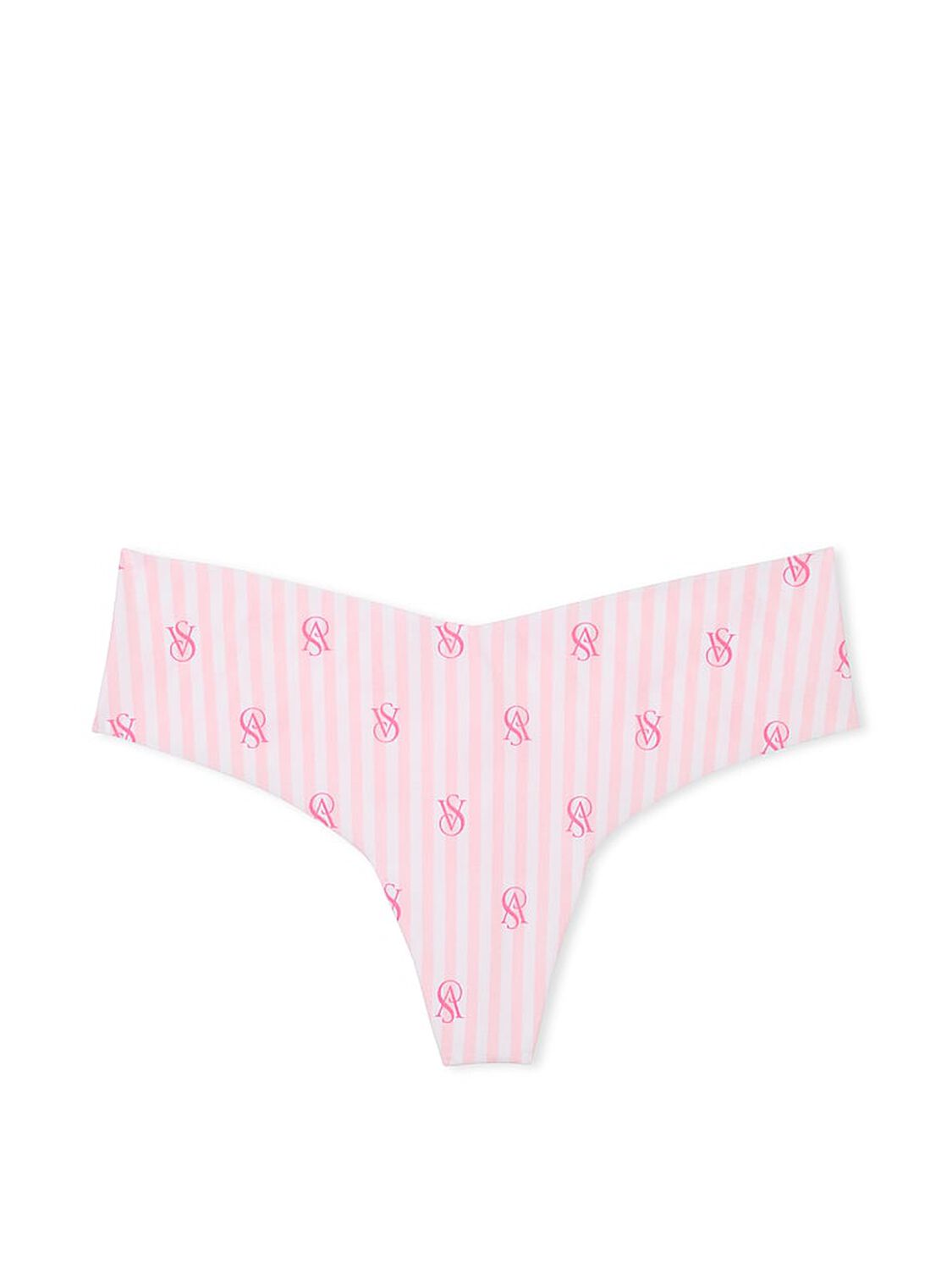 vs No-Show No-Show Thong Panty Purest Pink Logo Stripes 3 of 3 