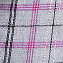 Flannel Long-Sleeve Short Tee-Jama Set, Heather Medium Grey Simple Plaid, swatch