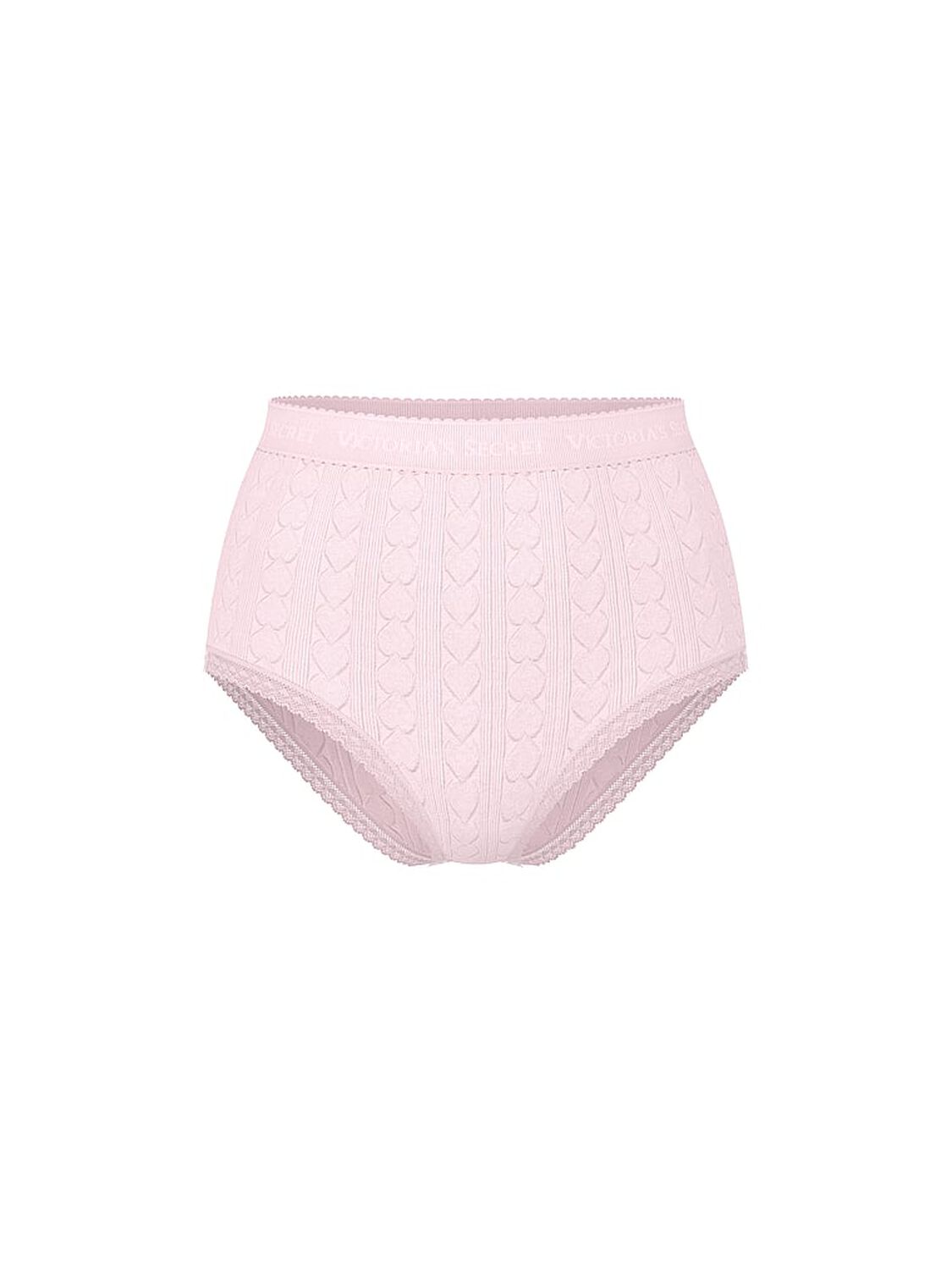vs Cotton Logo Heart Pointelle Modern Brief Panty Pretty Blossom 3 of 3 