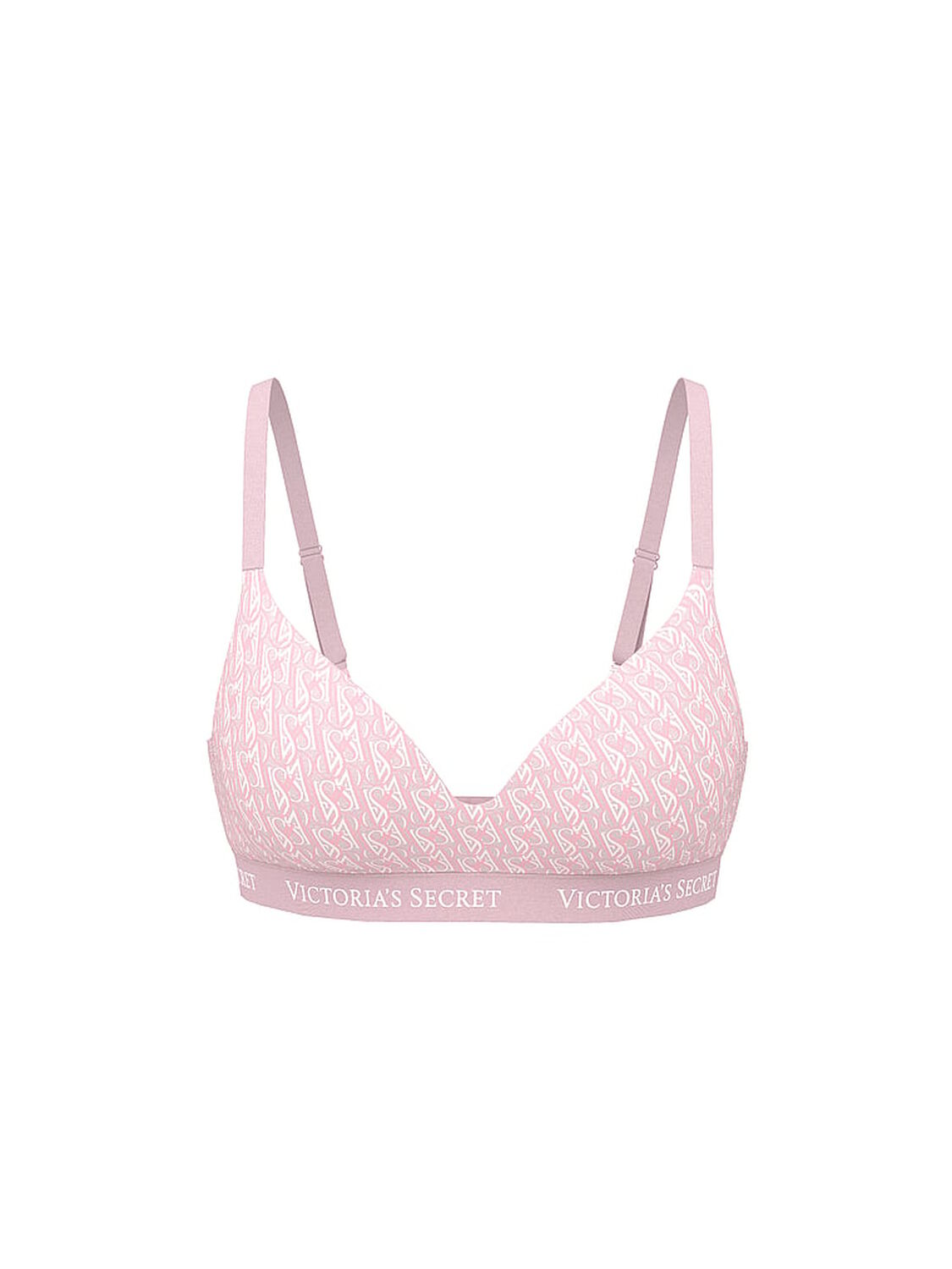 vs The T-Shirt Cotton Lightly Lined Wireless Bra Pretty Blossom Logos 3 of 3 