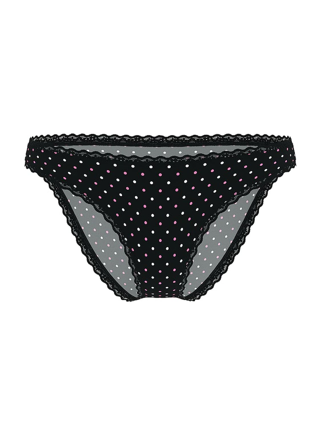 vs The Lacie Lace-Waist Bikini Panty Black Dots 3 of 3 