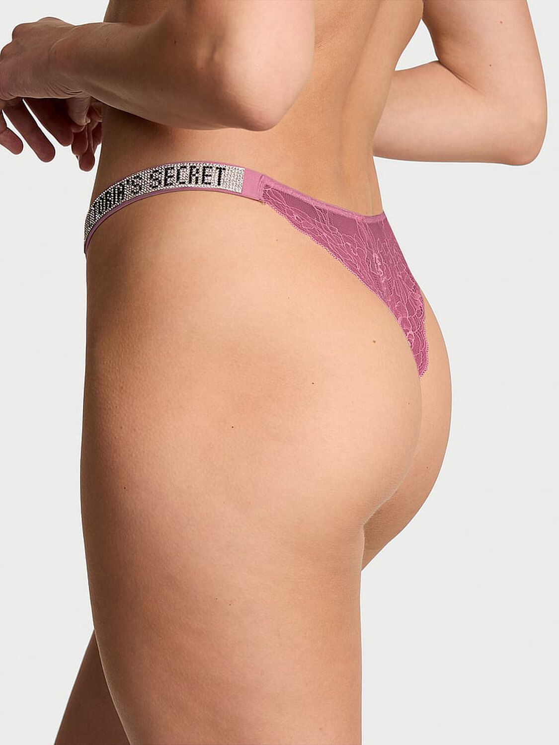vs Very Sexy Shine Strap Brazilian Panty Purple Vapor 2 of 3 