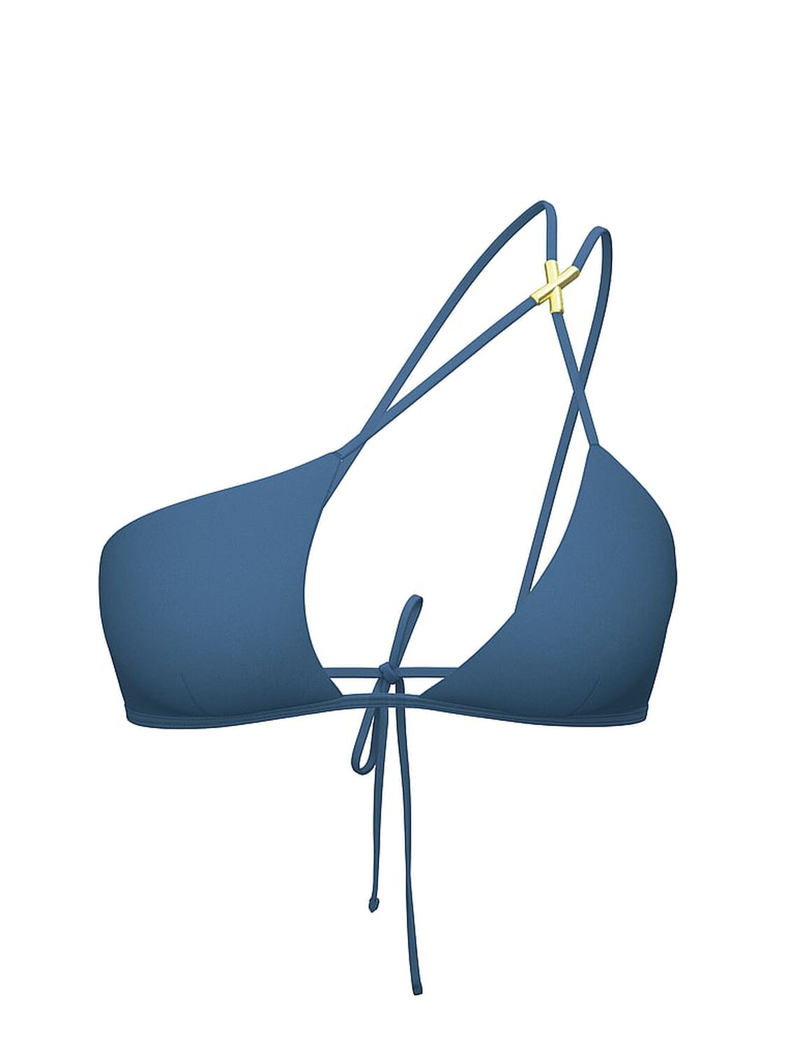 vs Victoria's Secret Swim Archives Sexy Straps One-Shoulder Bikini Top Moonlight Blue 3 of 3 