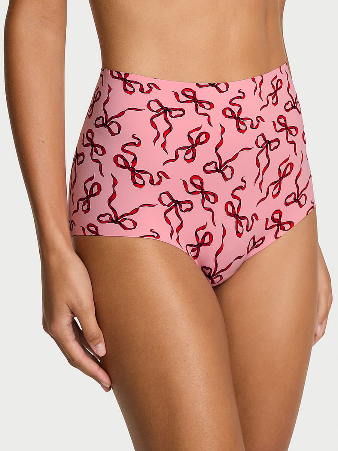 vs No-Show No-Show Modern Brief Panty Pink Bows 1 of 2 