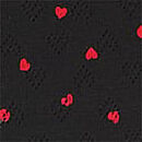 Cotton Heart Pointelle Cami, Black Hearts W/ Cherries, swatch