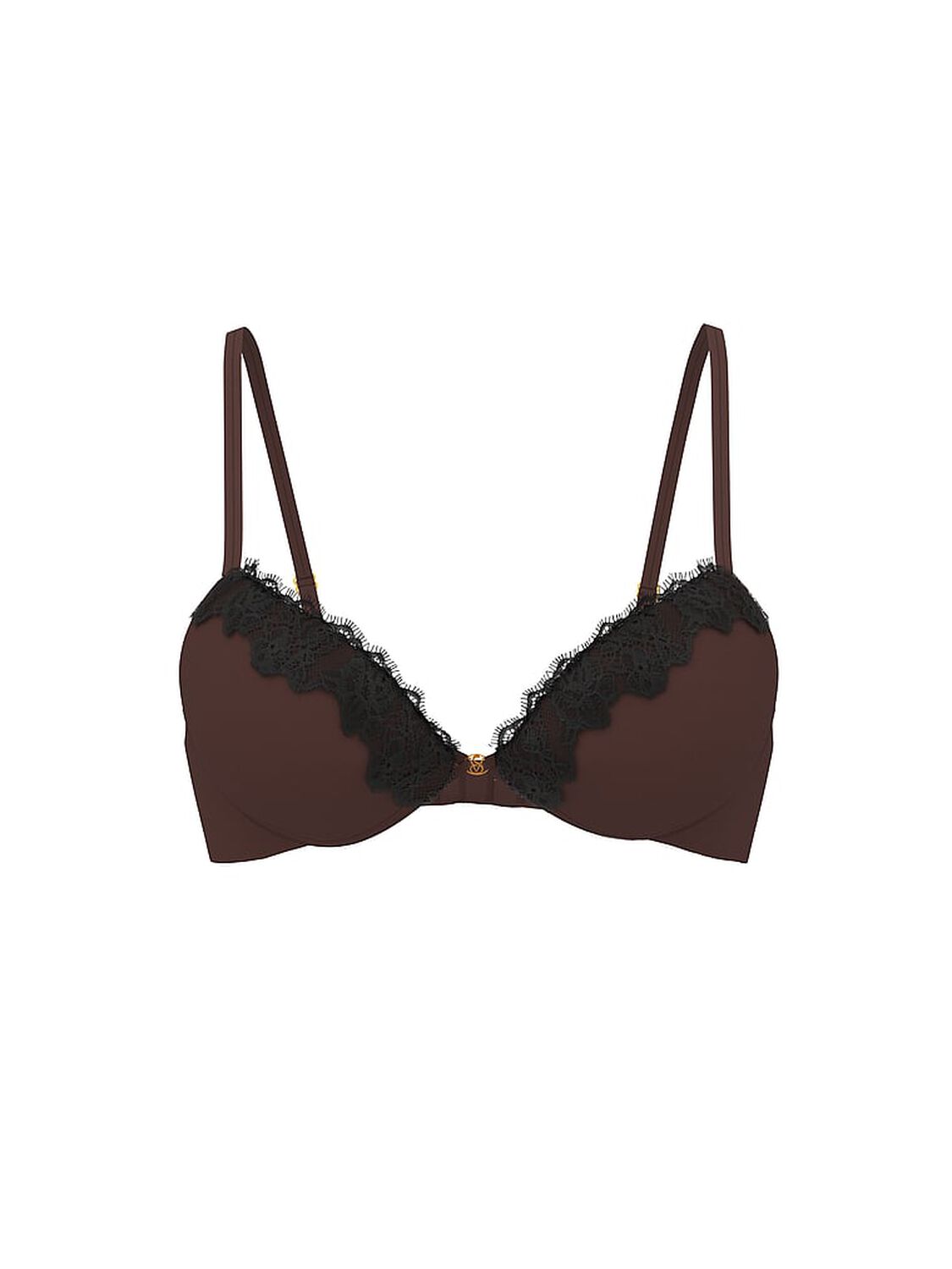 vs Very Sexy Smooth Lace-Trim Push-Up Bra Ganache 1 of 3 
