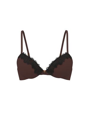 Smooth Lace-Trim Push-Up Bra