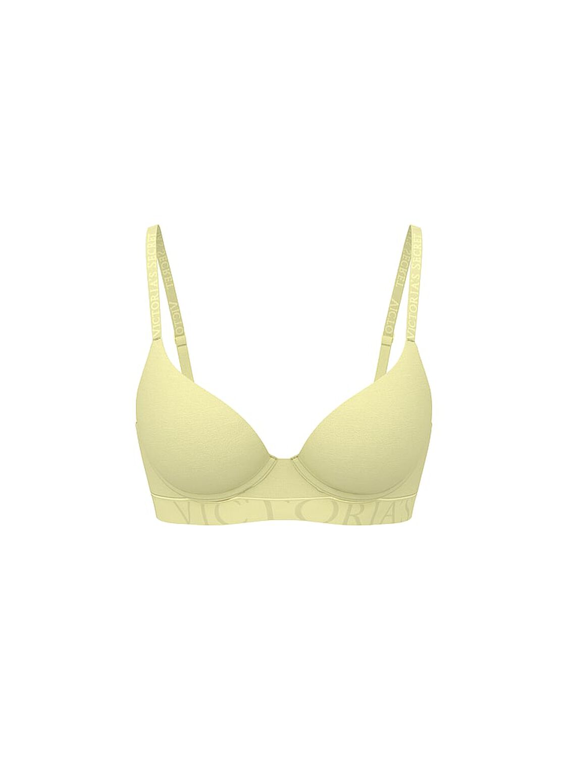 vs The T-Shirt Cotton Exploded Logo Lightly Lined Demi Bra Lemonade 2 of 3 