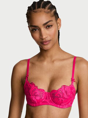 Wicked Unlined Pop Floral Embroidery Balconette Bra