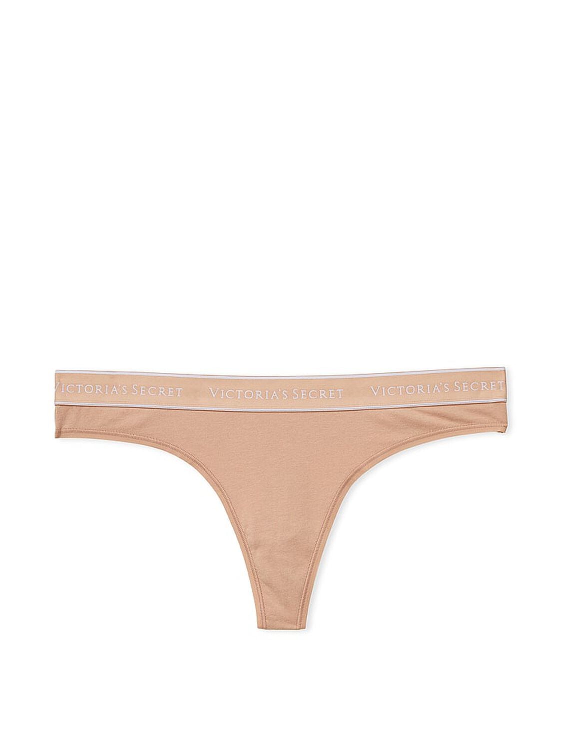 vs Cotton Logo Cotton Thong Panty Praline 3 of 3 