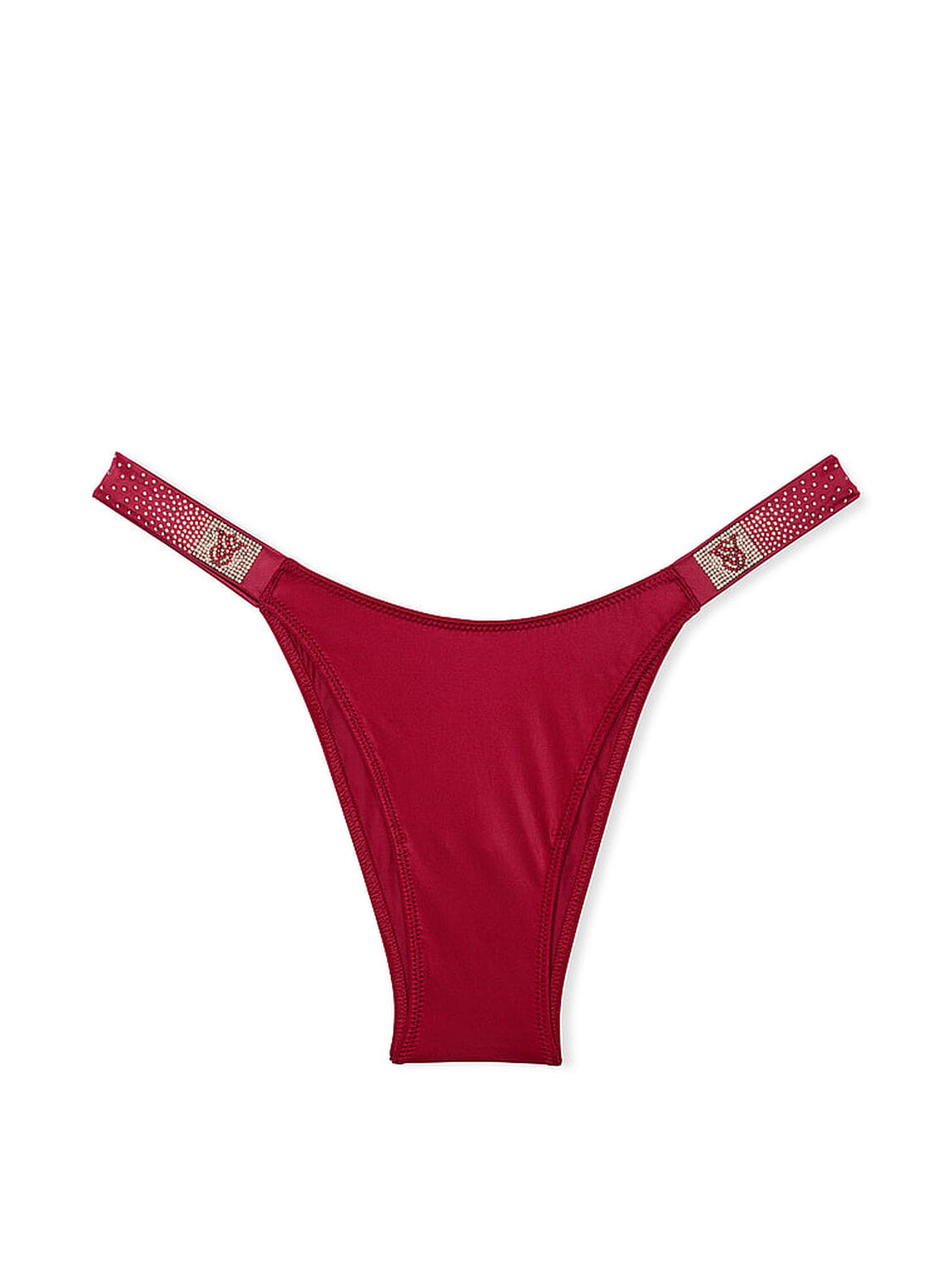 vs Very Sexy Scattered Shine Strap Brazilian Panty Red Lacquer 3 of 4 