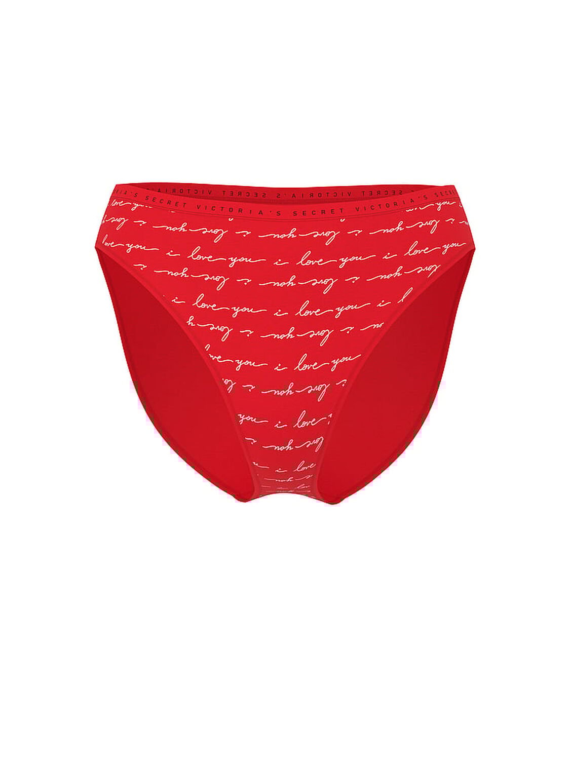 vs Victoria's Secret Stretch Cotton High-Leg Brief Panty Lipstick Love Script 3 of 3 