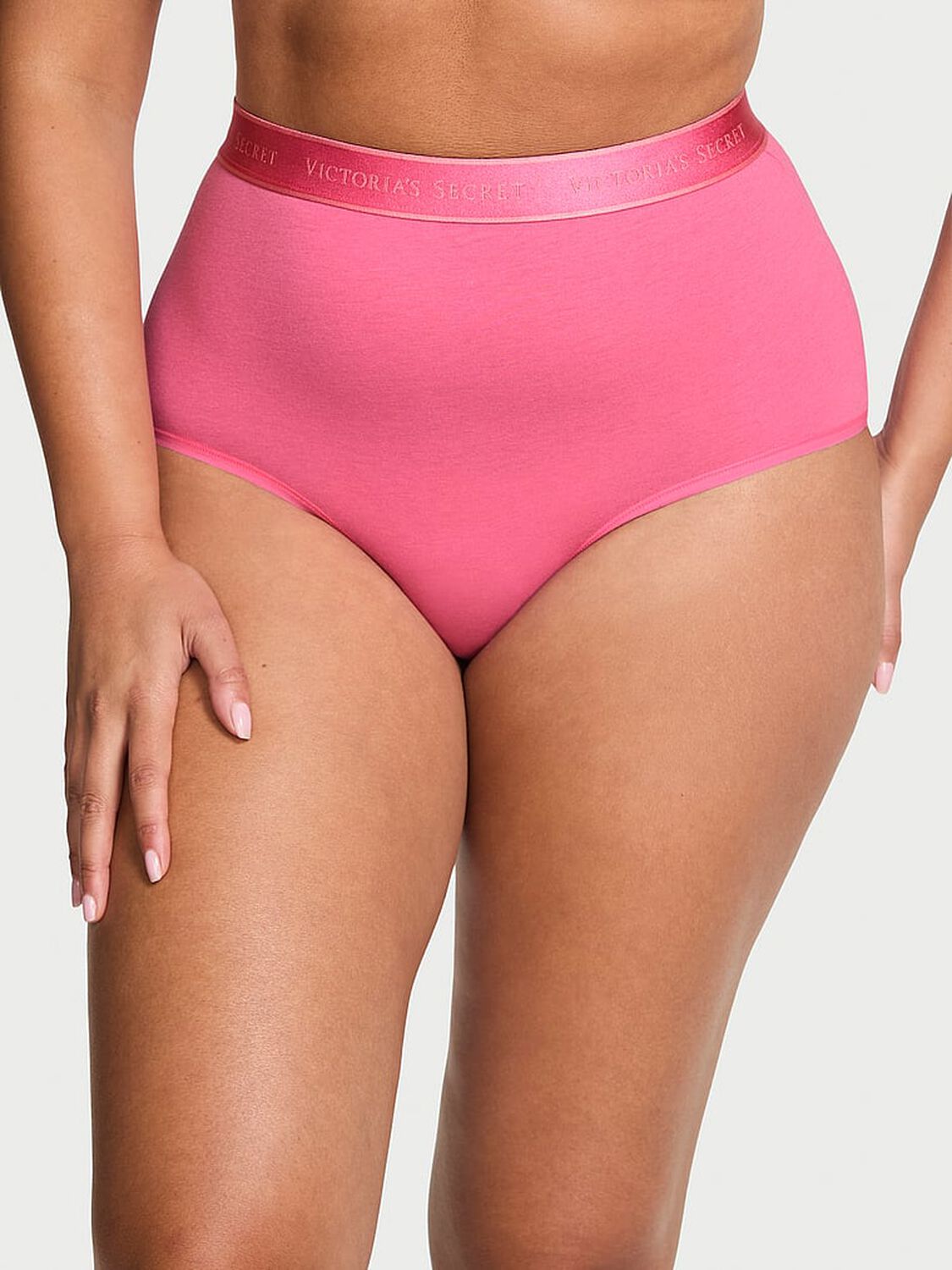 vs Cotton Logo Cotton Modern Brief Panty Rose Garden Pink 2 of 2 