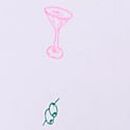 No-Show Thong Panty, White Ground Martinis, swatch