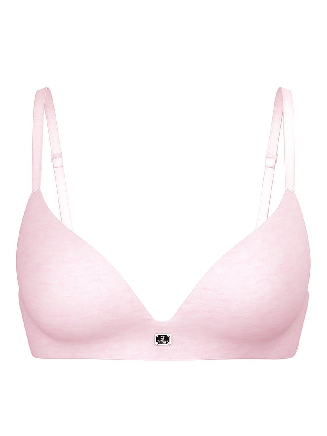vs The T-Shirt Cotton Logo Hardware Lightly Lined Wireless Bra Heather Pink Petal 3 of 3 