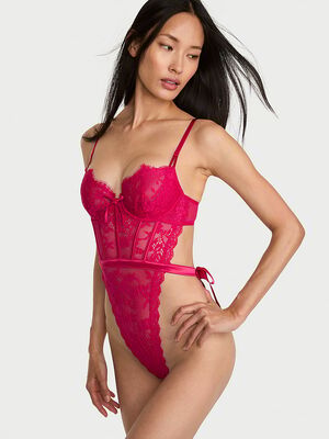 Wicked Unlined Lace Teddy