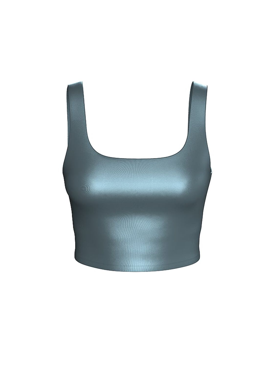 vs Vsx VSX GlossyTech&trade; Square-Neck Bra Top Dark Steel 3 of 4 
