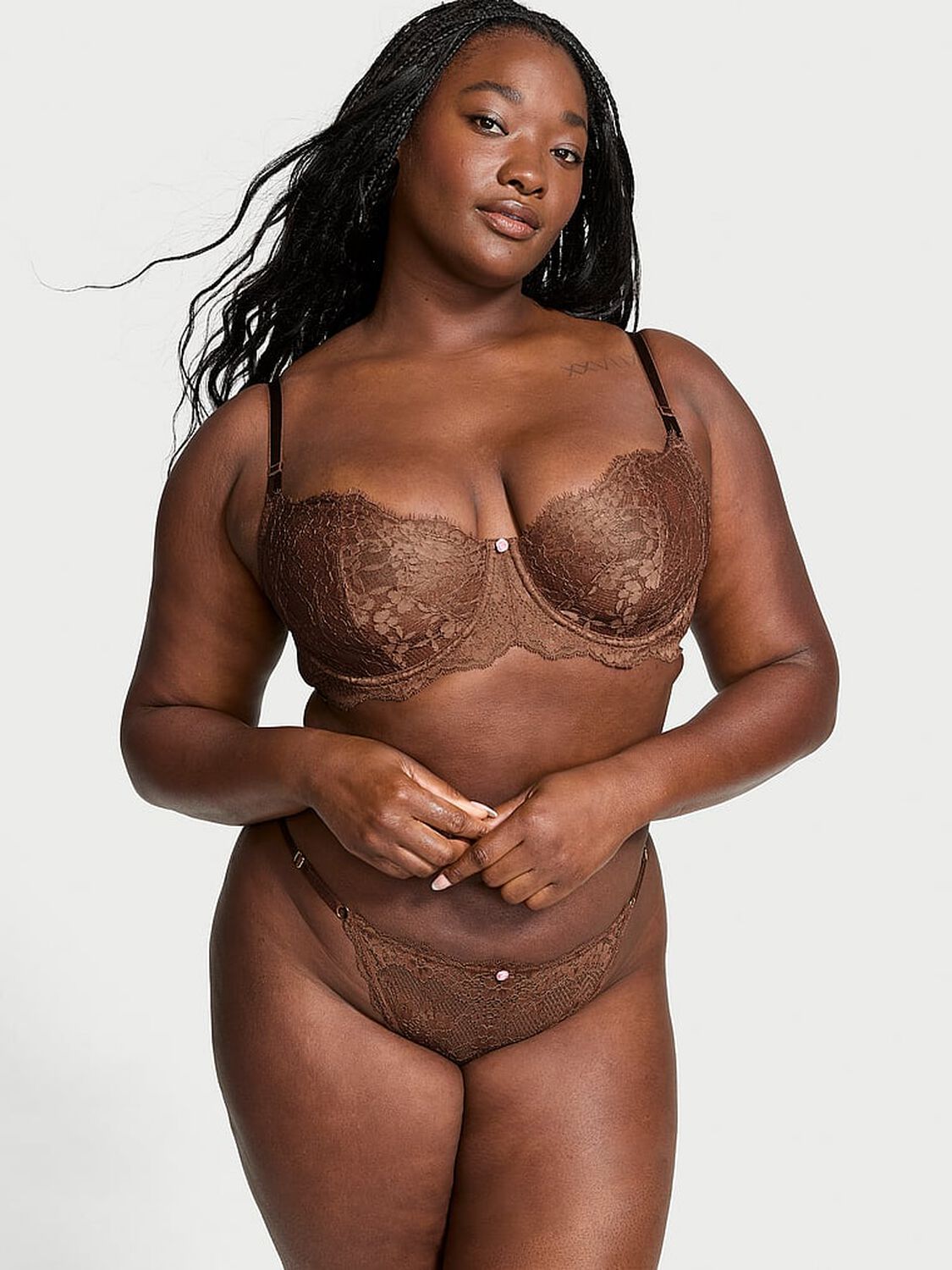 vs Dream Angels Wicked Unlined Lace Balconette Bra Mousse 4 of 4 