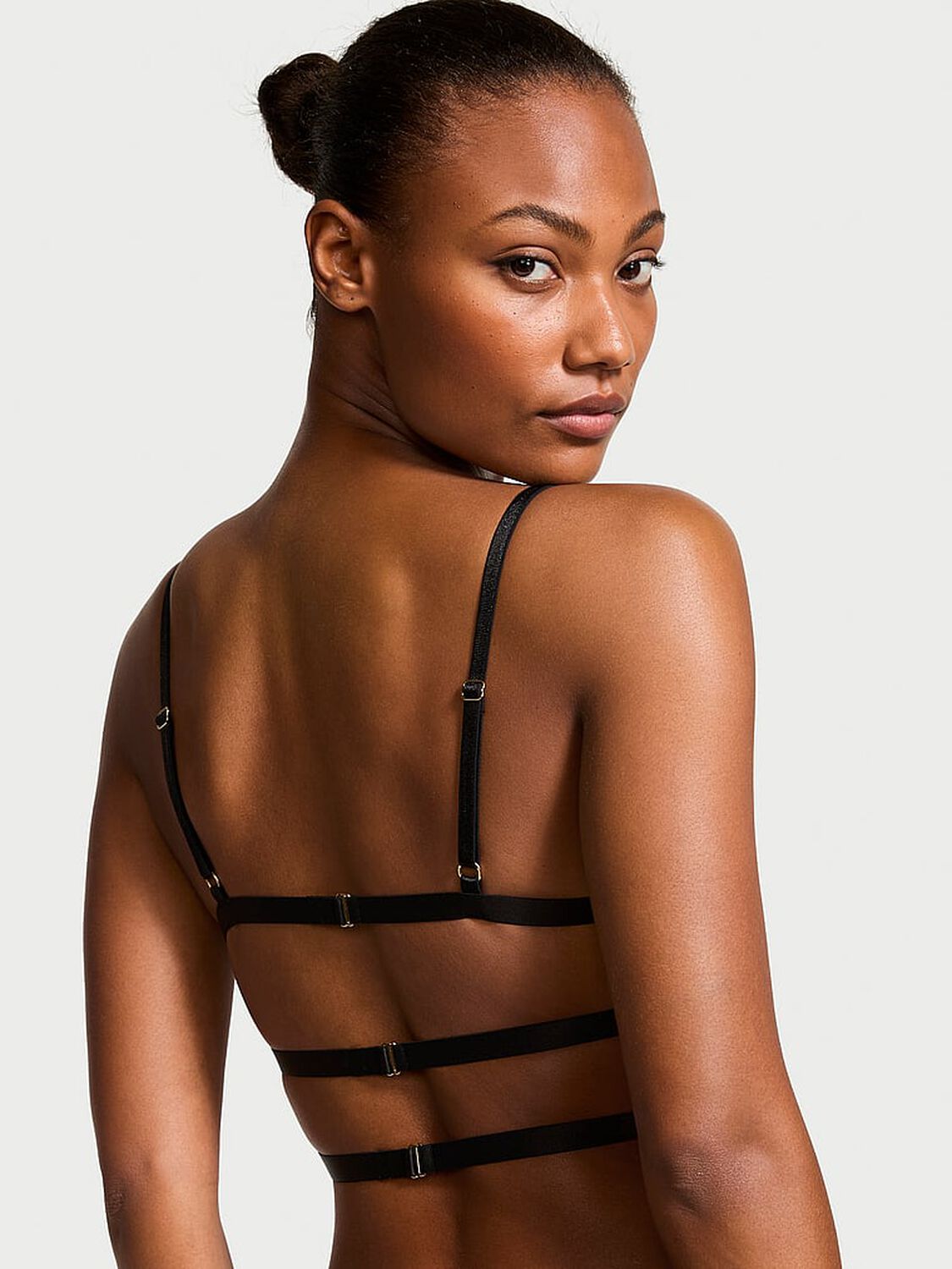 vs Very Sexy Leopard Embroidery Strappy Bra Top Black Leopard 2 of 4 