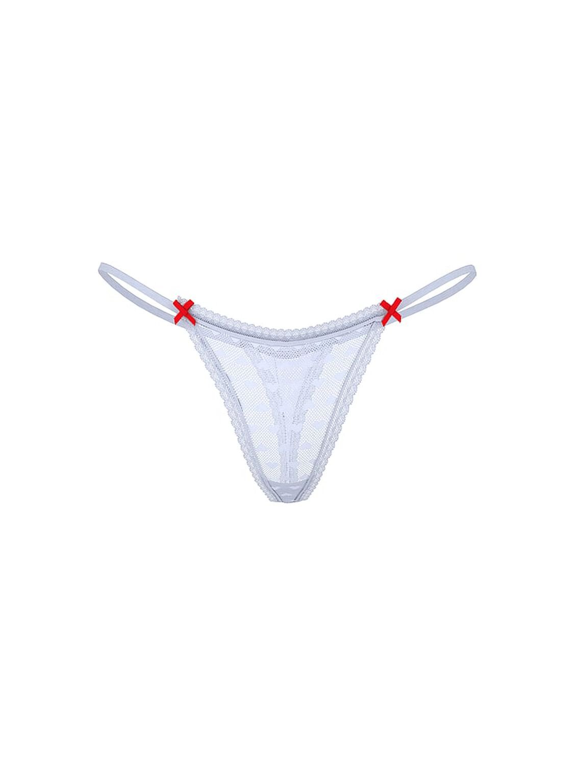 vs The Lacie Heart Lace String Thong Panty Soft Iris 3 of 3 