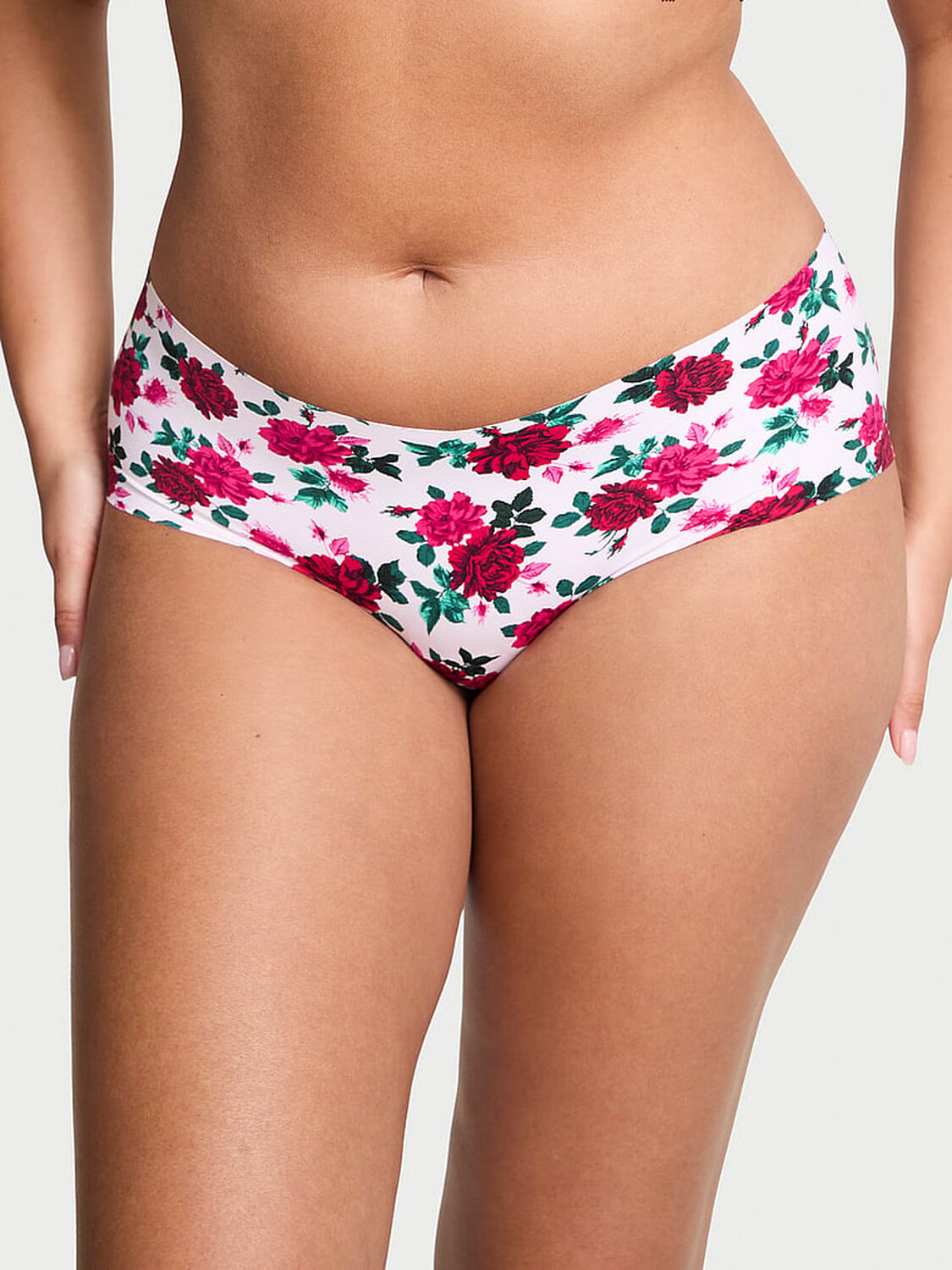 vs No-Show No-Show Cheeky Panty White Winter Floral 1 of 3 