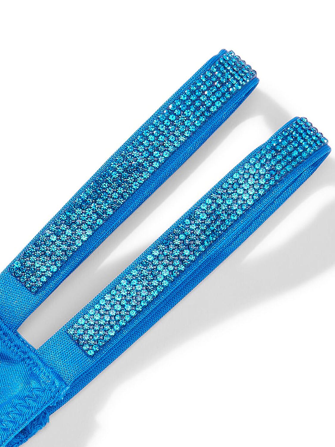 vs Very Sexy Double Shine Strap Smooth Brazilian Panty Shocking Blue 2 of 2 