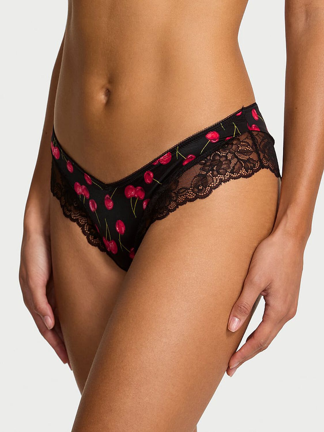 vs Very Sexy Rose Lace-Trim High-Leg Cheeky Panty 1 of 3 