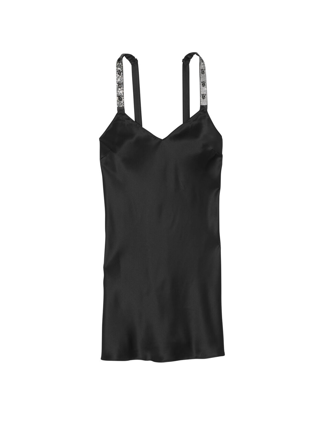 vs Victoria's Secret Beauty Shine Strap Satin Slip Black 3 of 3 