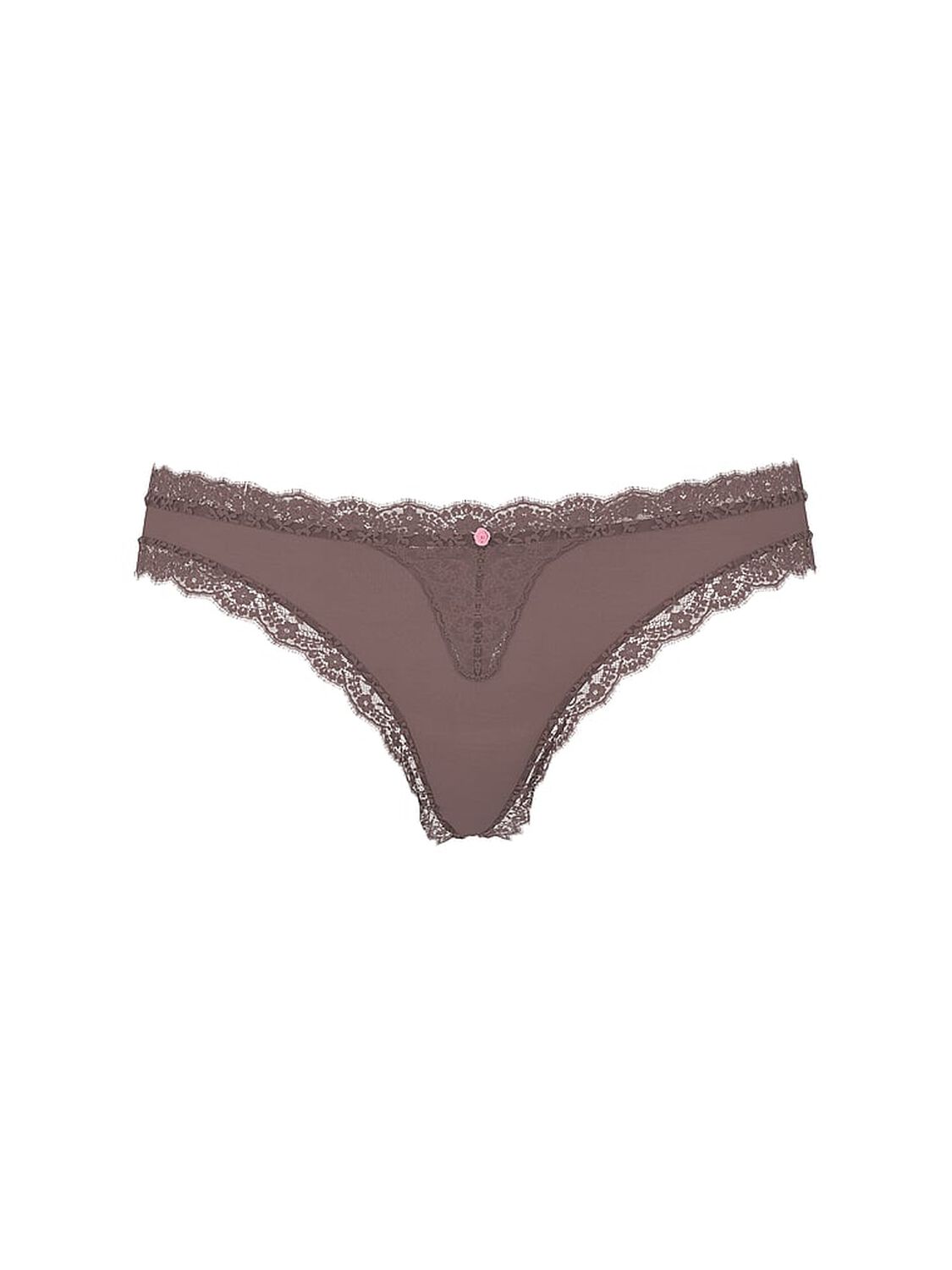 vs Dream Angels Lace-Trim Thong Panty Titanium Grey 3 of 3 