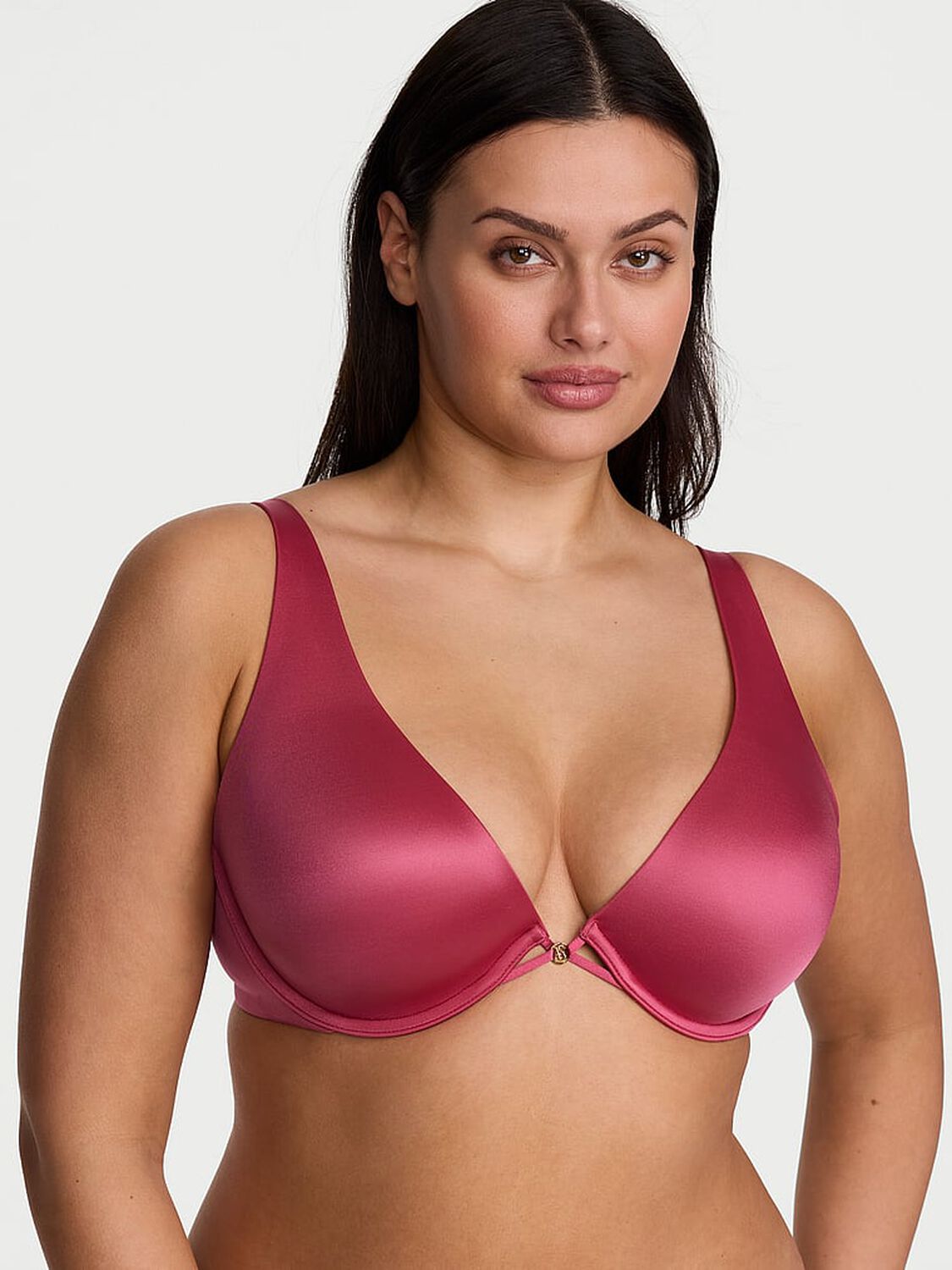 vs Very Sexy Smooth Lightly Lined Plunge Bra Peony 1 of 3 