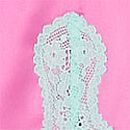 Tease Satin Lace-Trim Mini Slip, New Peony, swatch