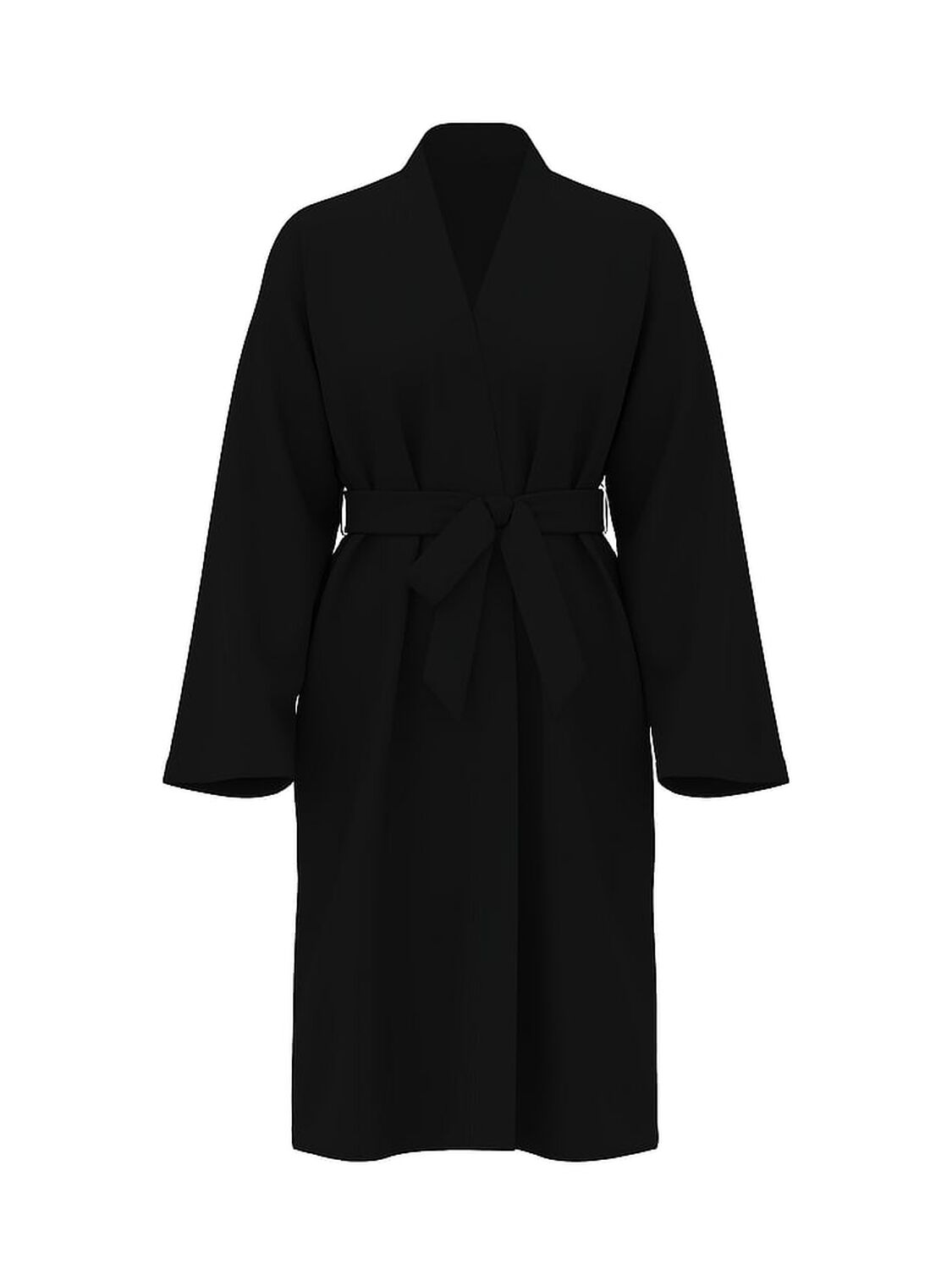 vs Victoria's Secret Satin Midi Robe Black 3 of 4 