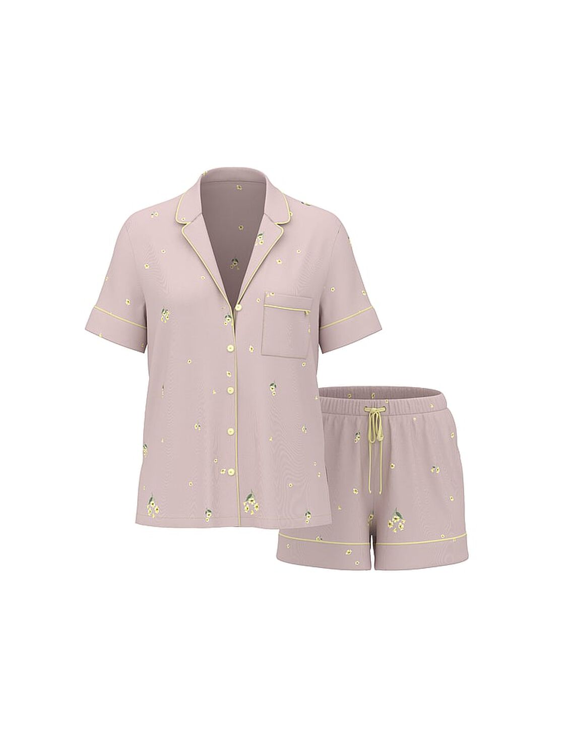 vs Victoria's Secret SoSoft&trade; Modal Short Pajama Set Ballet Pink Floral 3 of 4 