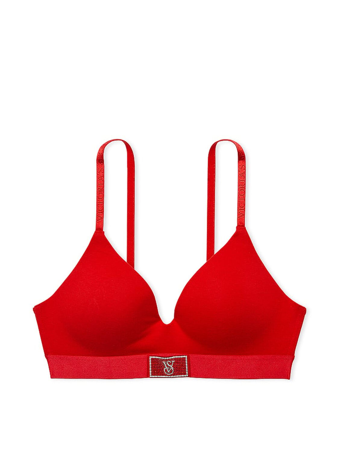 vs The T-Shirt Shine Patch Lightly Lined Wireless Bra Lipstick 3 of 4 