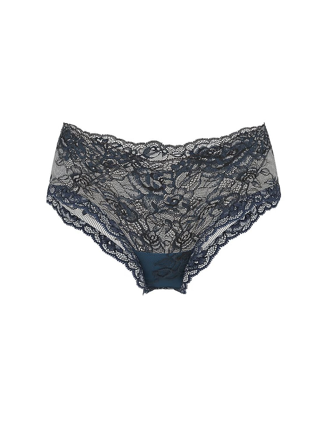 vs Very Sexy Denim Rose Lace High-Leg Cheeky Panty Denim Blue 3 of 4 