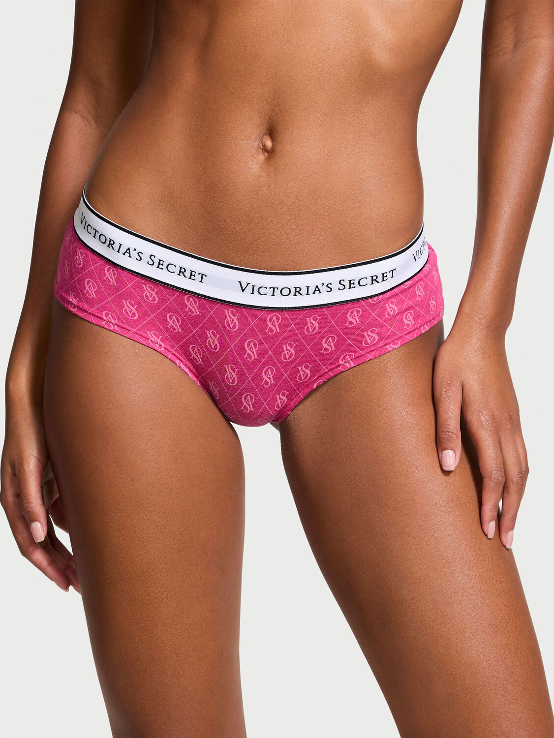 vs Cotton Logo Cotton Cheeky Panty Pink 1 of 3 
