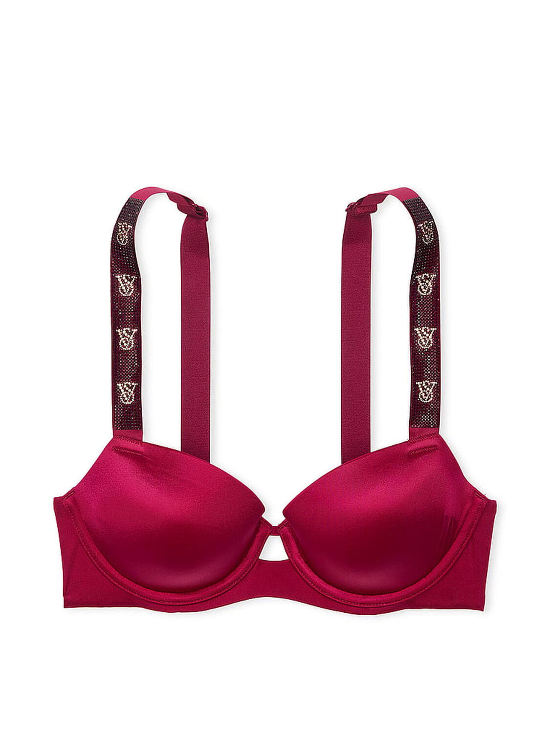 vs Very Sexy Shine Strap Lightly Lined Demi Bra Campari 3 of 4 