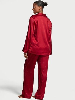 Glazed Satin Shine Long Pajama Set