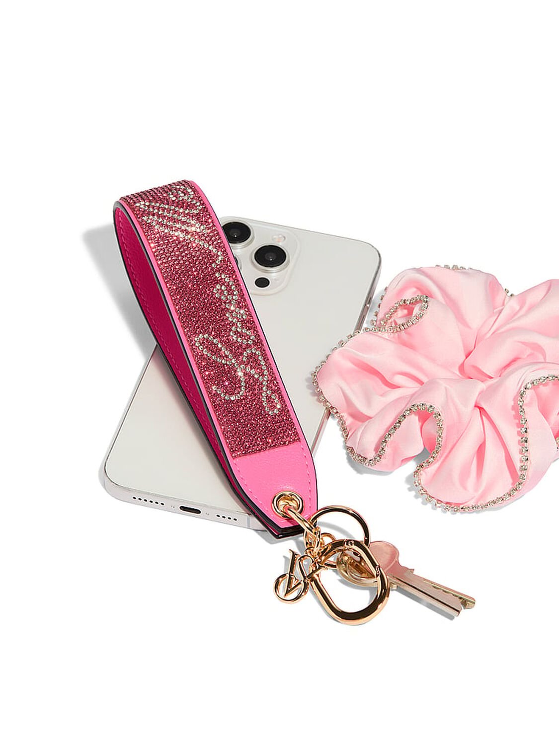 vs Victoria's Secret Wristlet Strap Keychain Rose Garden Vday 2 of 2 