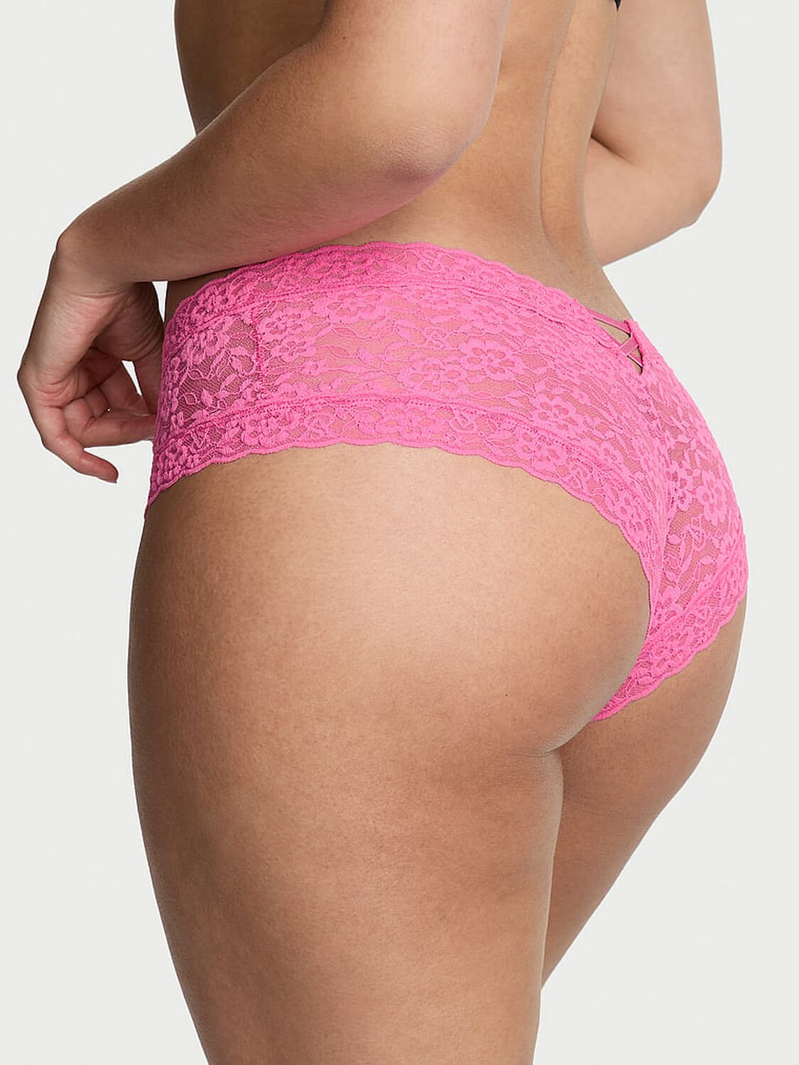 vs The Lacie Lace Strappy-Back Cheeky Panty Rose Garden 2 of 3 